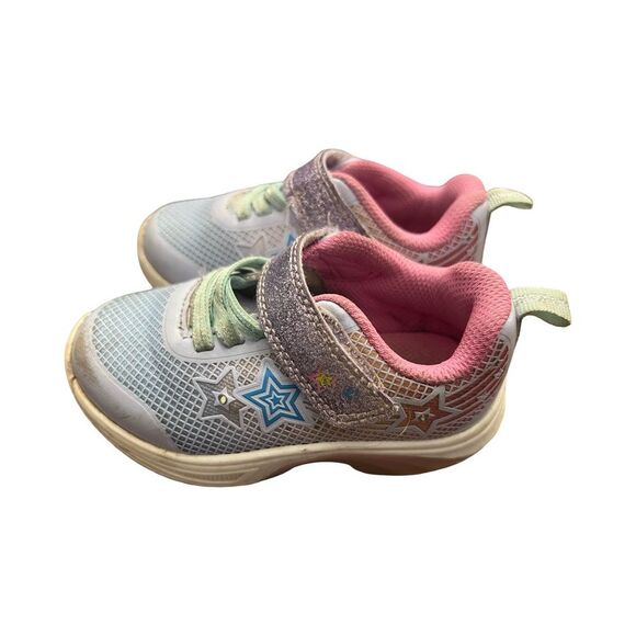 Light Up Toddler Girls Sneakers Size 7 - Picture 4 of 6